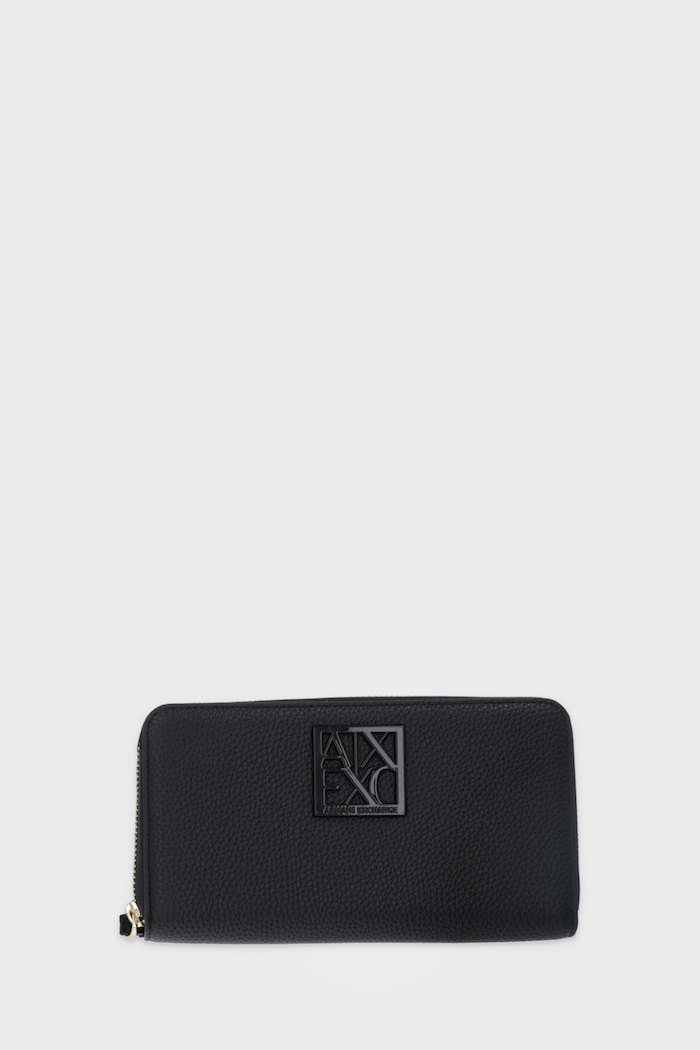 Denarnica Armani Exchange Imitacija zrnatega usnja črna XW000361.AF11902
