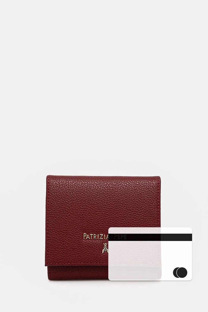 Kožená peněženka Patrizia Pepe 8Q0024.L001 burgundské