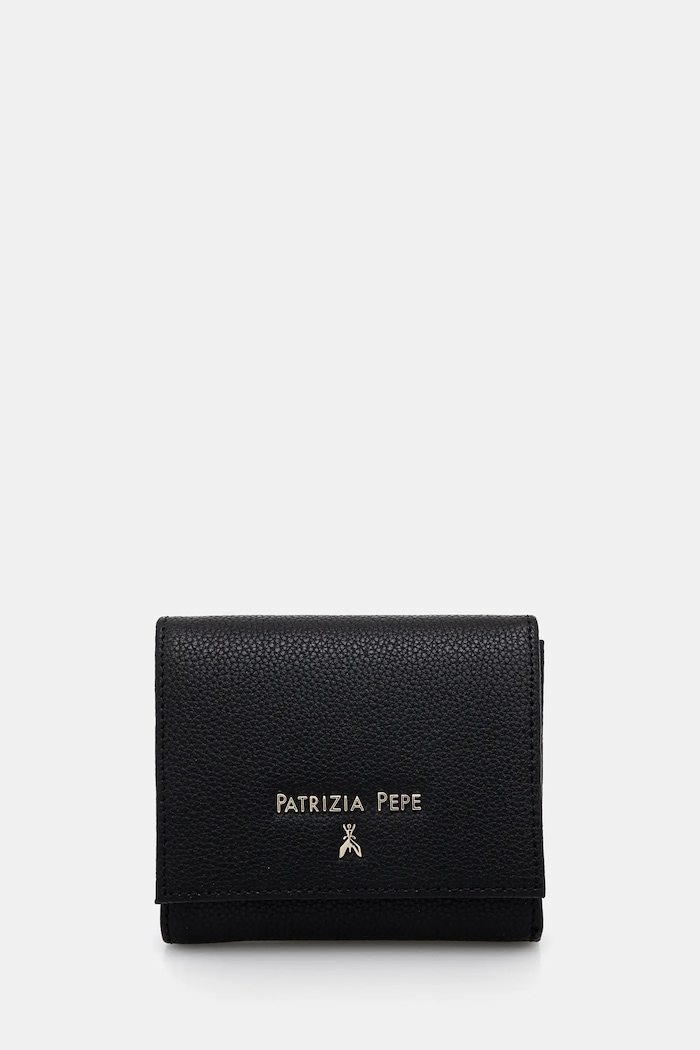 Kožená peněženka Patrizia Pepe přírodní kůže černá 8Q0024.L001