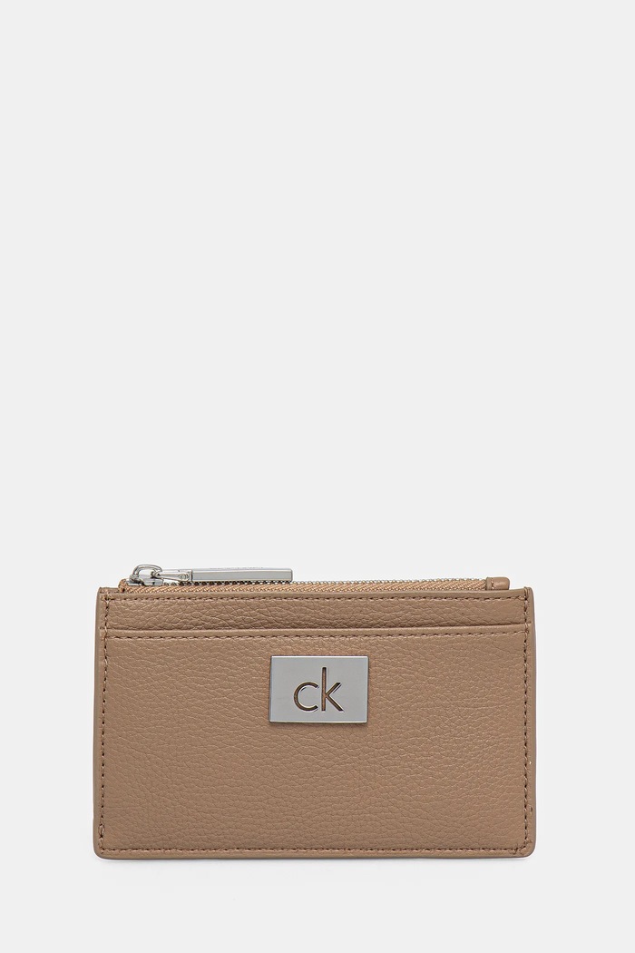Портмоне Calvin Klein изкуствен бежов K60K612837