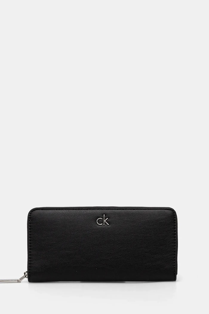 Peněženka Calvin Klein hladký černá K60K612850