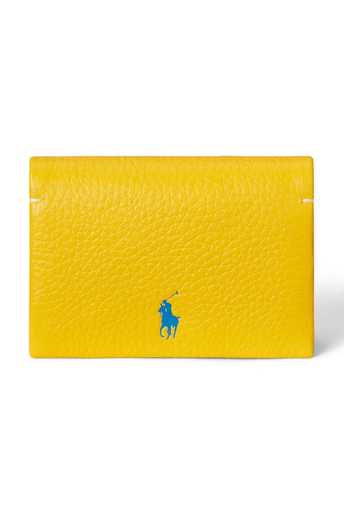 Polo Ralph Lauren portfel skórzany skóra licowa żółty 427949873