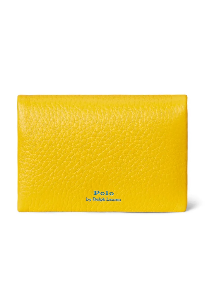 Polo Ralph Lauren portfel skórzany 427949873 żółty SS26