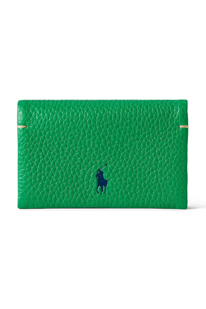 Polo Ralph Lauren portofel de piele piele verde 427949873