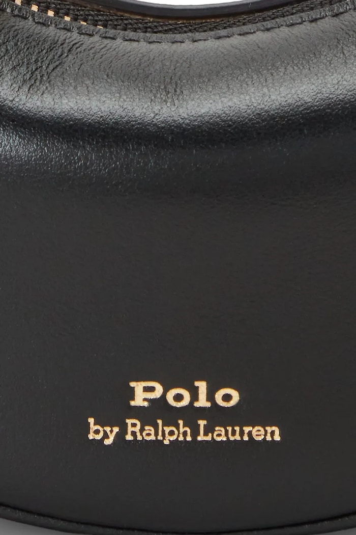 Torebka skórzana Polo Ralph Lauren czarny 427938050