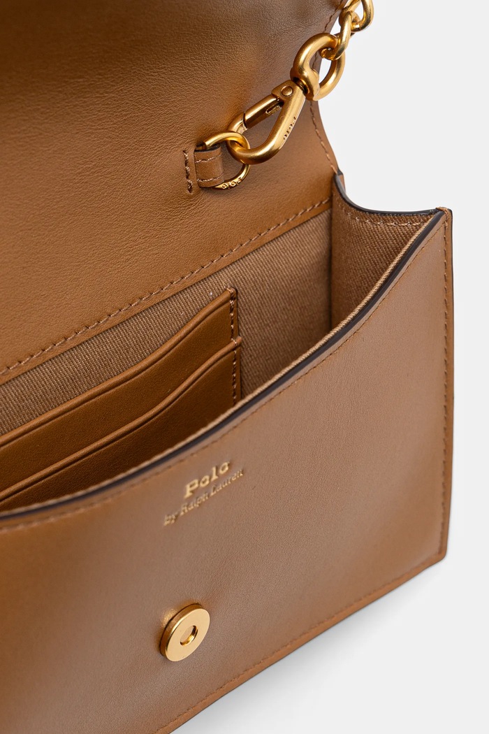 Δερμάτινη τσάντα Polo Ralph Lauren 427961946 μπεζ