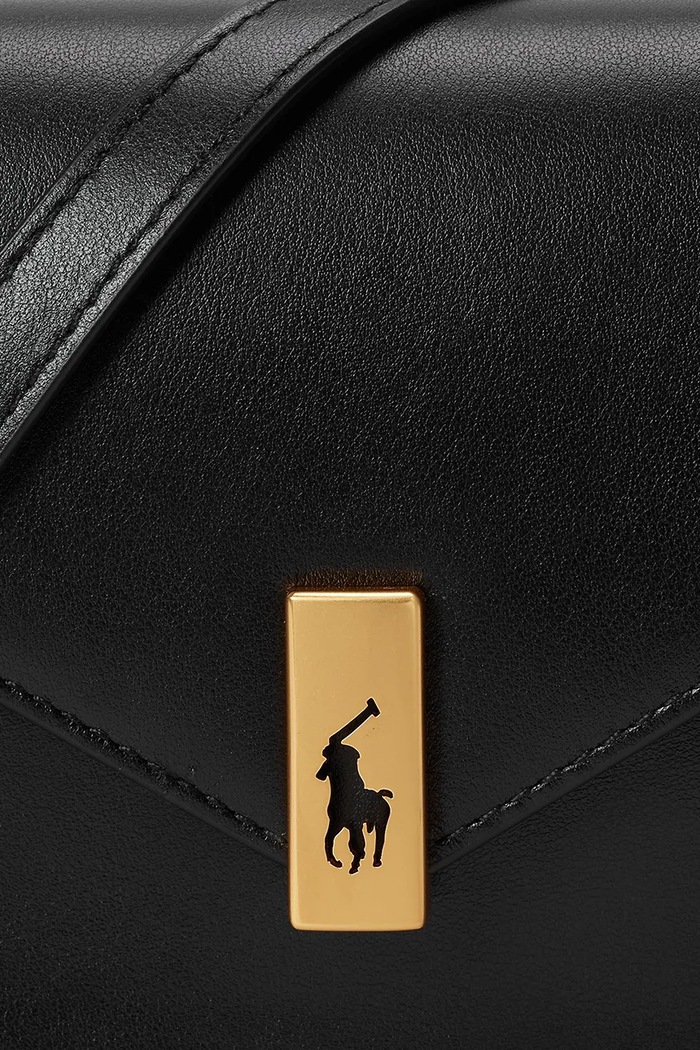 Δερμάτινη τσάντα Polo Ralph Lauren 427961946 μαύρο