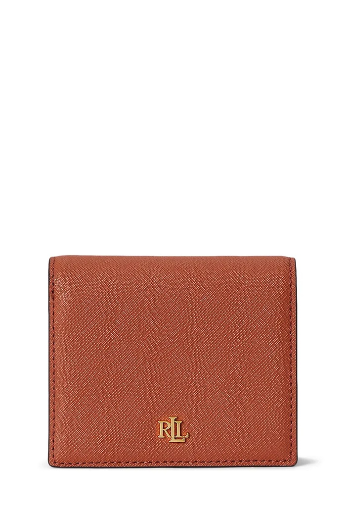 Lauren Ralph Lauren portfel damski skórzany pomarańczowy 432962112