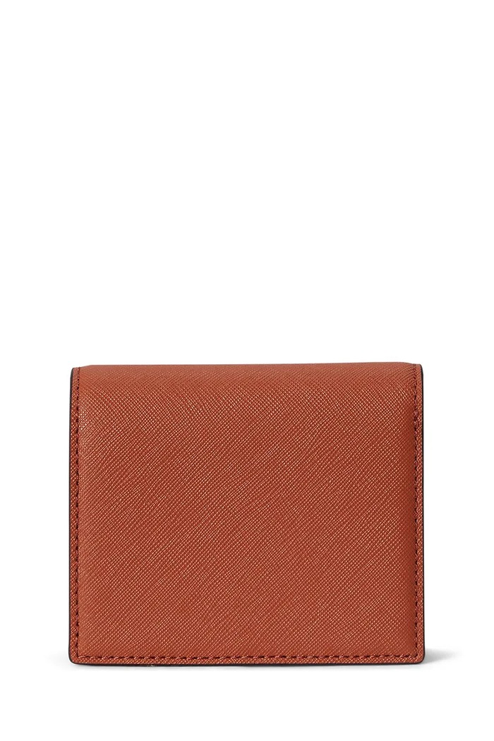 Lauren Ralph Lauren portfel damski skórzany 432962112 pomarańczowy SS26