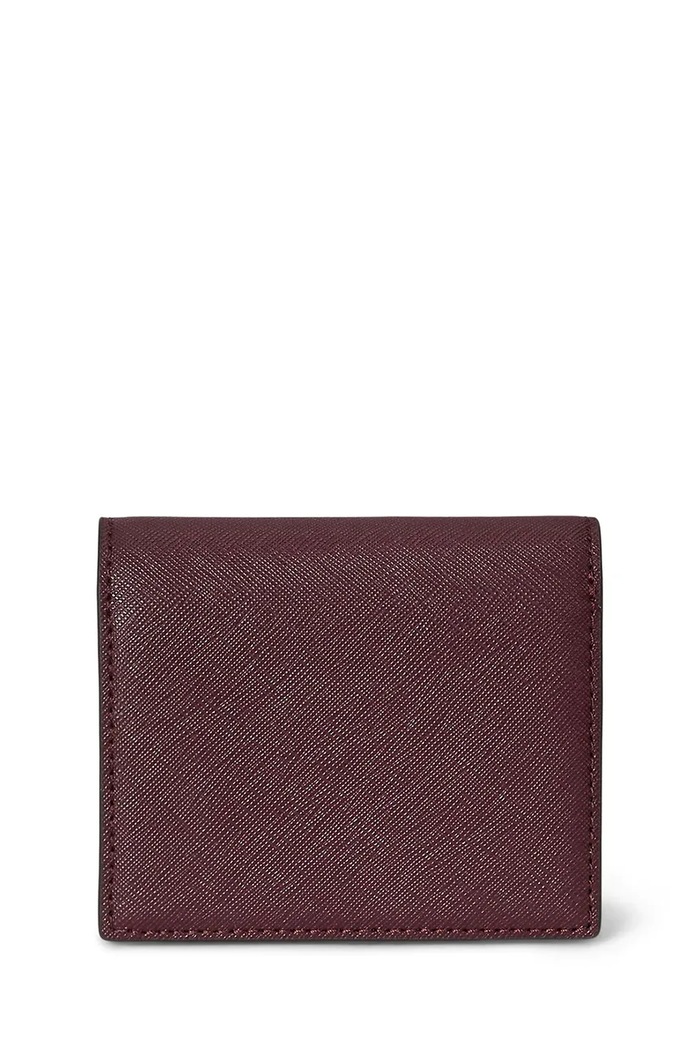 Lauren Ralph Lauren Peněženka dámská kožená 432962112 burgundské SS26