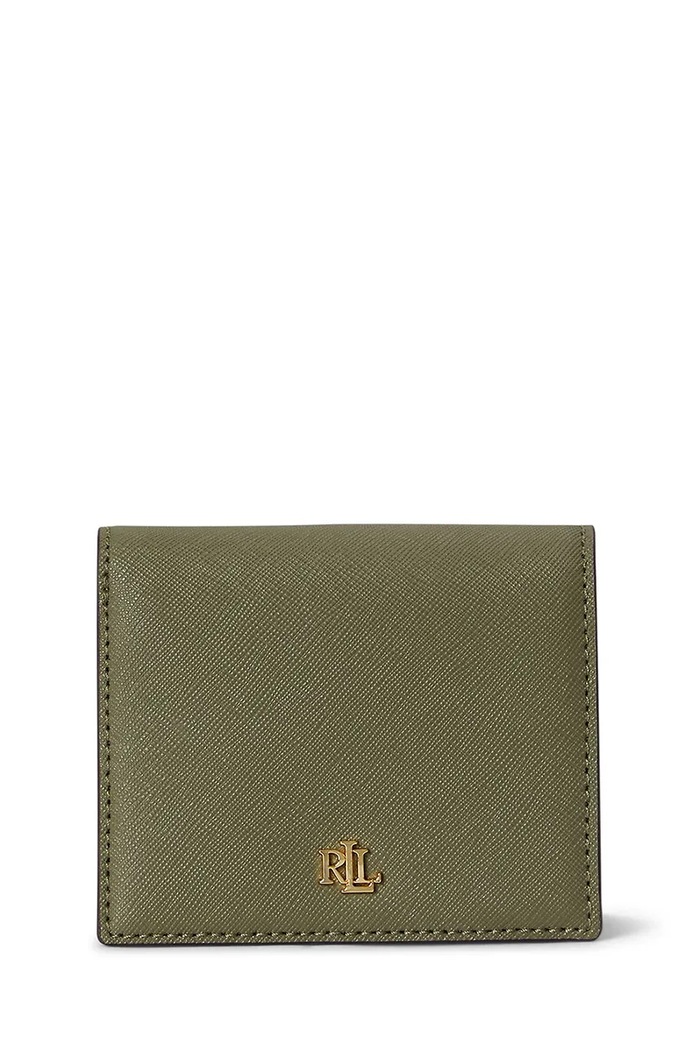Lauren Ralph Lauren portfel damski skórzany zielony 432962112