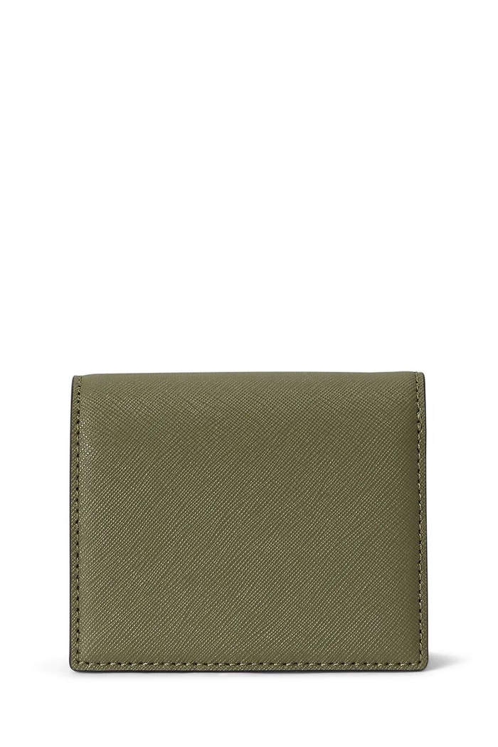 Lauren Ralph Lauren portfel damski skórzany 432962112 zielony SS26