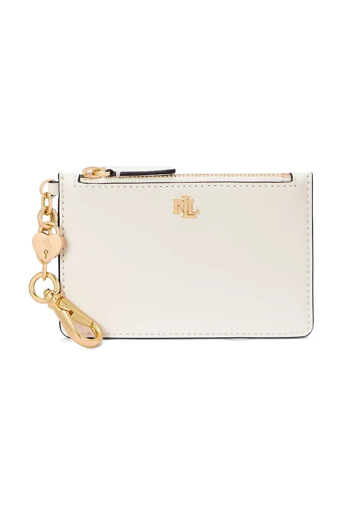 Lauren Ralph Lauren portofel de piele piele alb 432962368