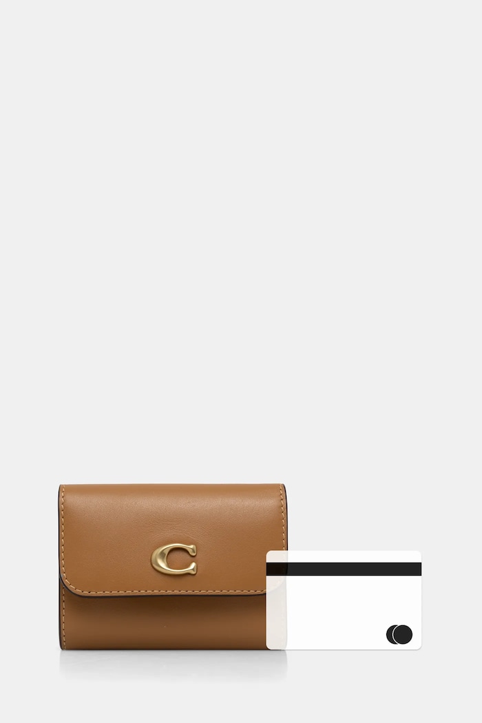 Кожен портфейл Coach CZ111 бежов