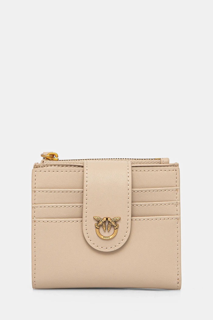 Pinko portofel de piele piele bej 103610.A0F1