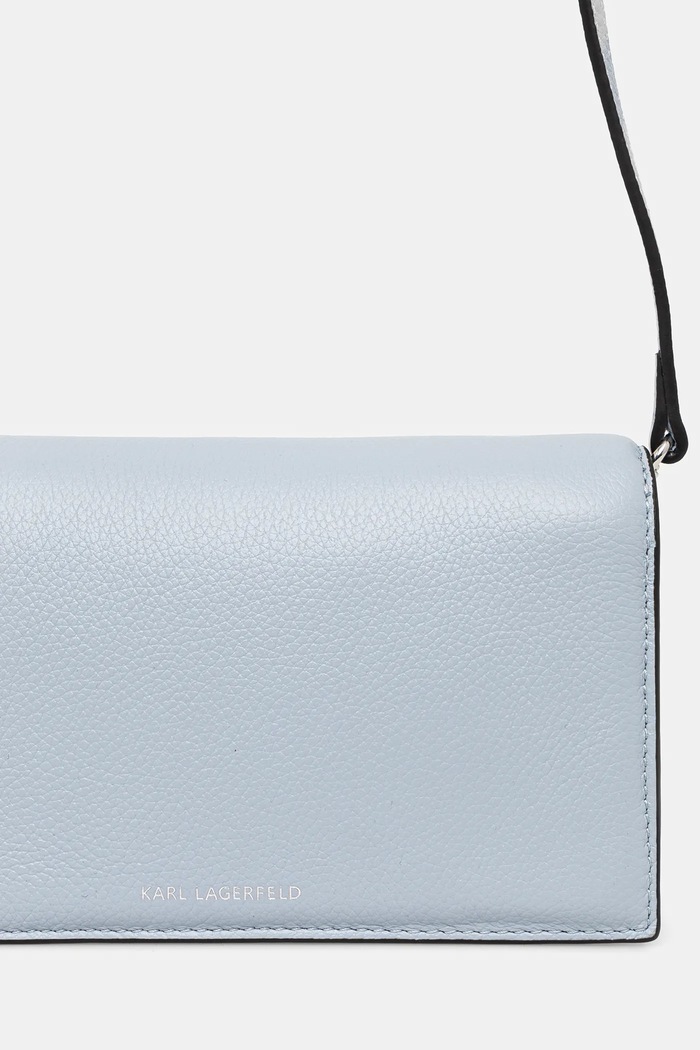 Accesorii Karl Lagerfeld Poseta de piele A1W32037 albastru