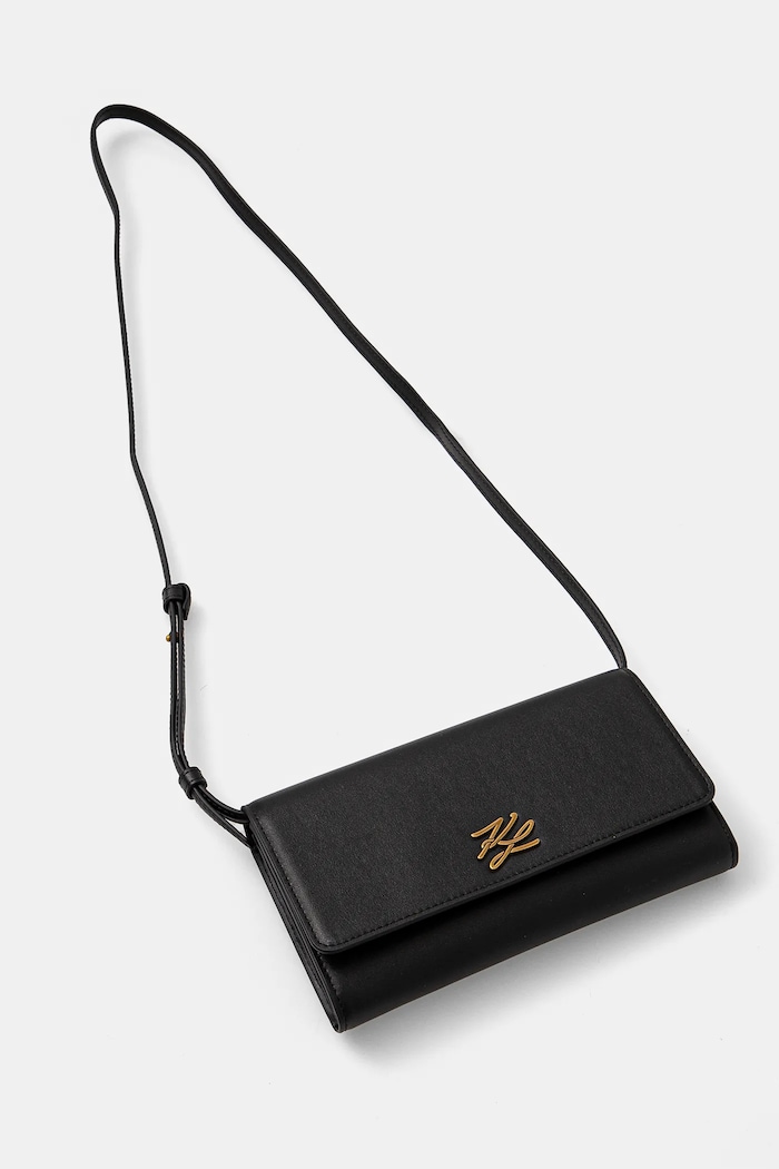 Karl Lagerfeld torebka skórzana A1W32055 czarny SS25