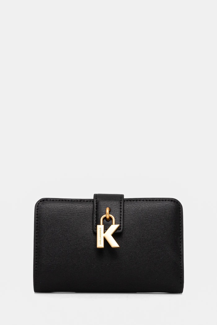 Πορτοφόλι Karl Lagerfeld λείο δέρμα μαύρο A1W32109