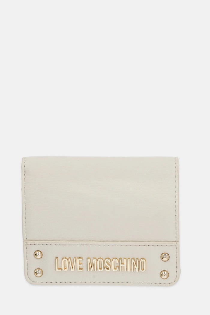 Love Moschino portfel drobny wzór beżowy JC5703PP1