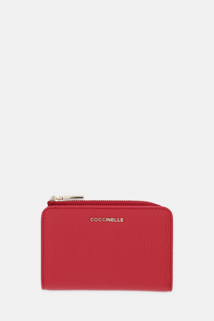 Coccinelle портфейл дамски от кожа червен E2.MW5.11.D1.01