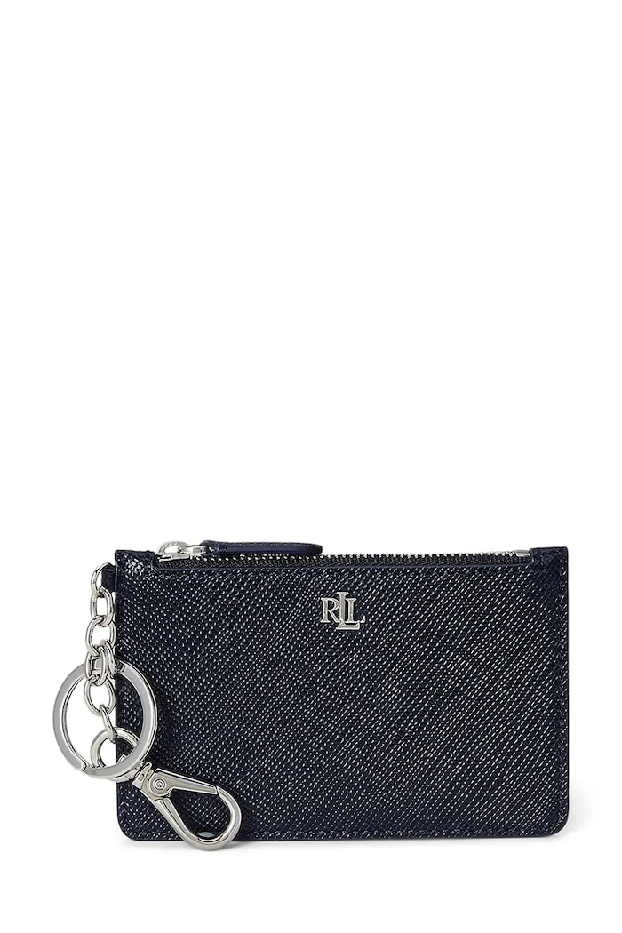 Lauren Ralph Lauren portfel skórzany skóra licowa granatowy 432966789