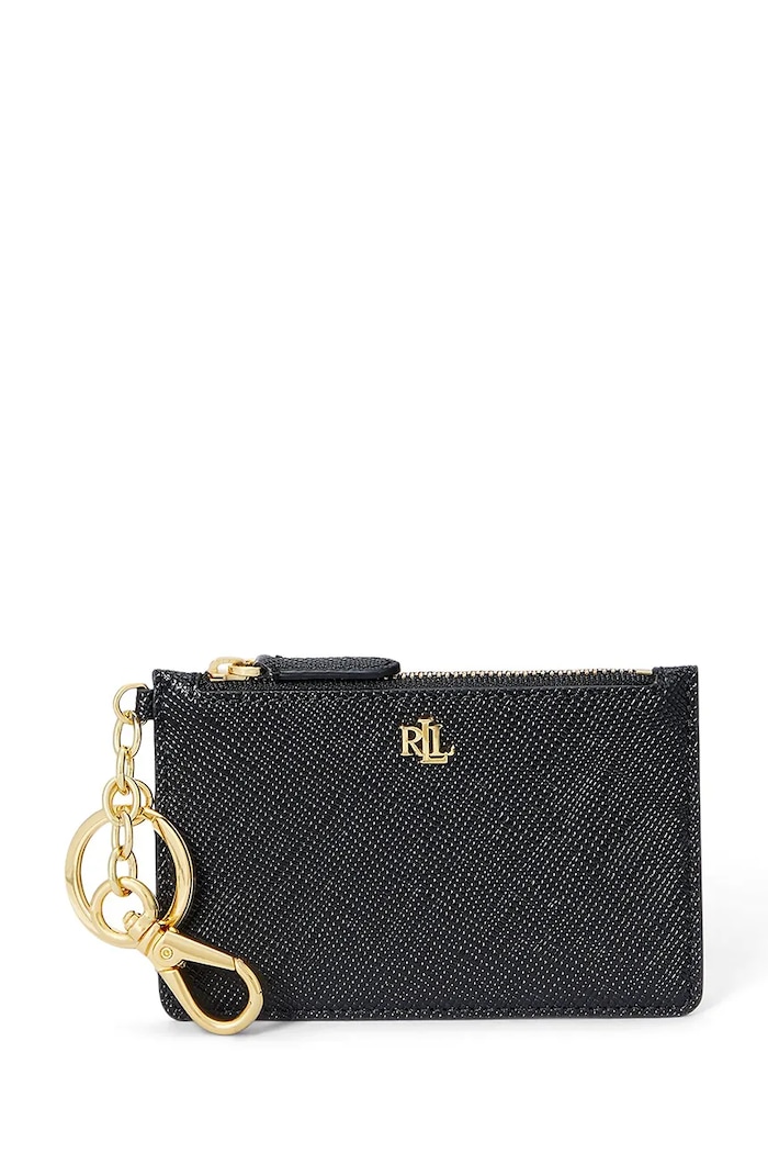 Kožni novčanik Lauren Ralph Lauren bez uzorka crna 432966789