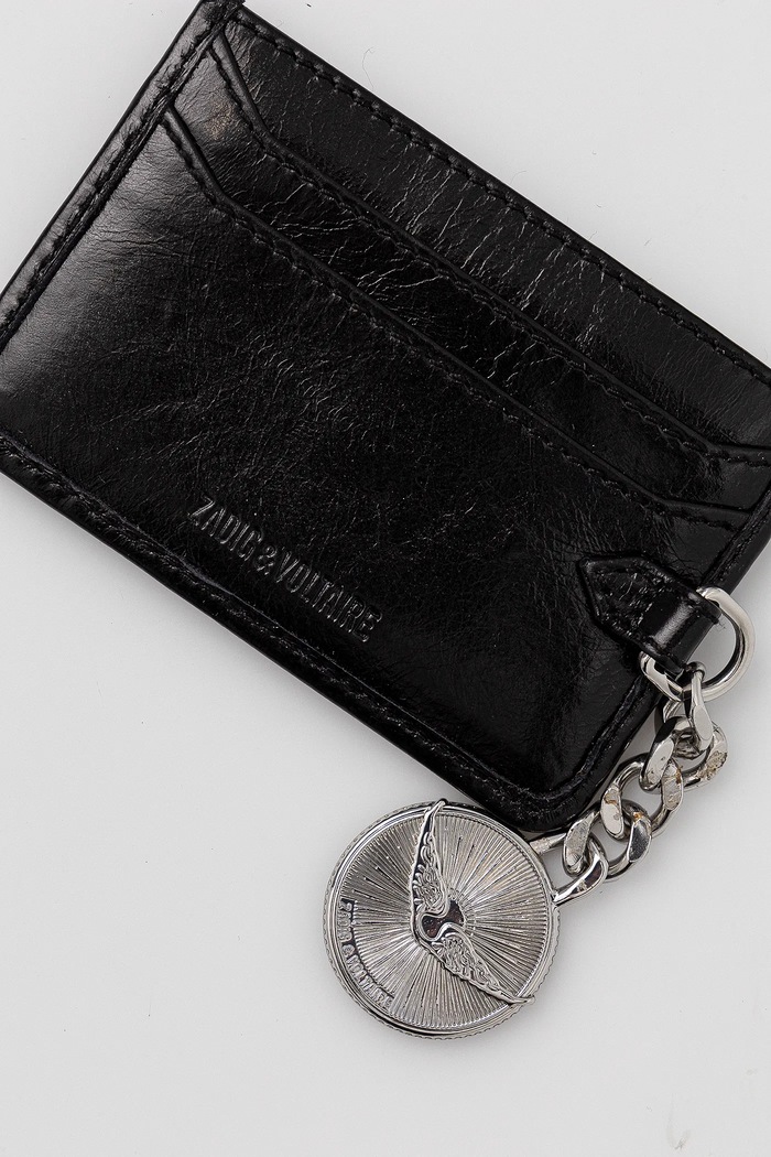 Δερμάτινη θήκη για κάρτες ZADIG&VOLTAIRE LWBA02517.19W.001 μαύρο SS25