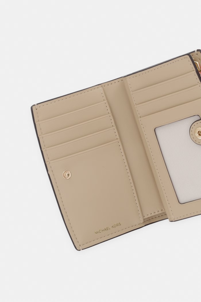 Akcesoria MICHAEL Michael Kors portfel damski skórzany 32S5GYTZ2L beżowy