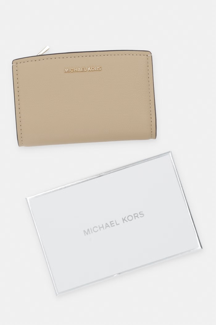 MICHAEL Michael Kors portfel damski skórzany 32S5GYTZ2L beżowy