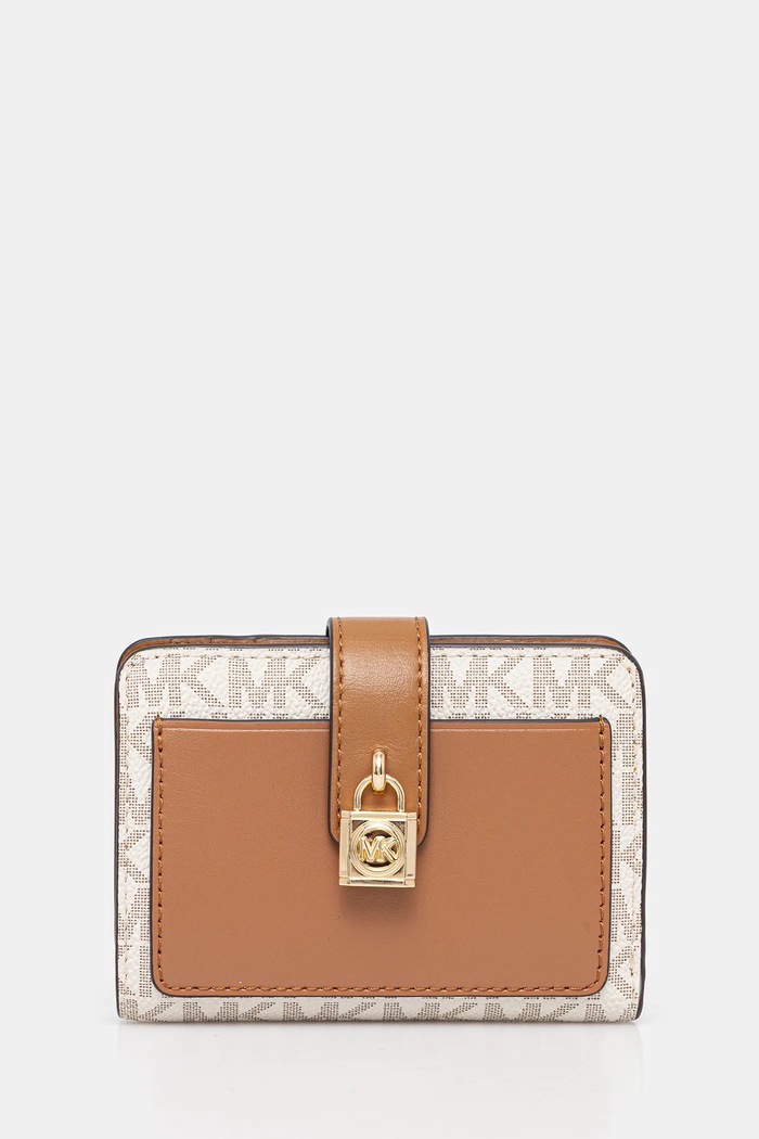 MICHAEL Michael Kors portofel imitatie de piele bej 32S5GETD1B