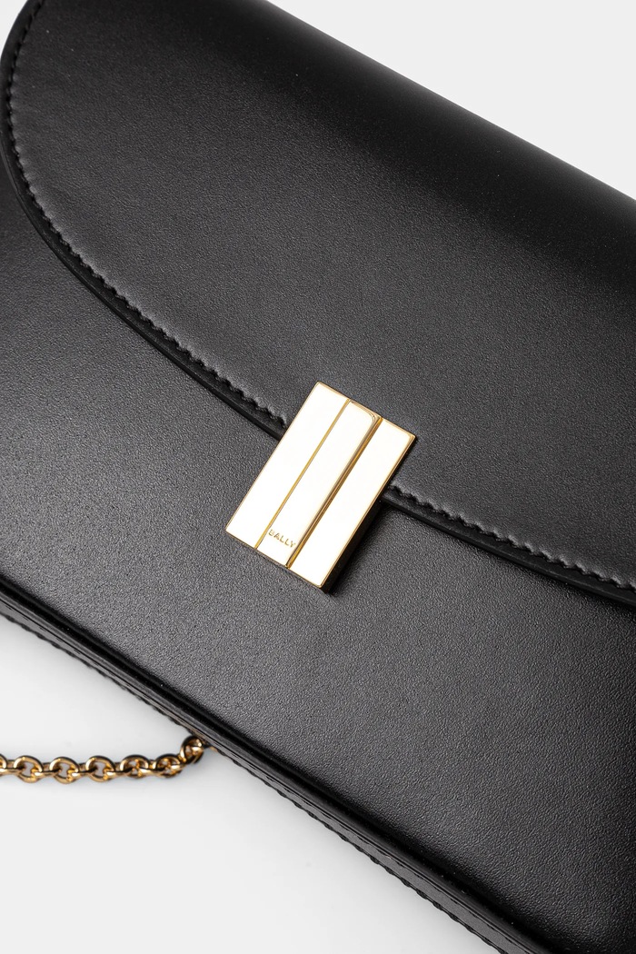 Bally geantă de piele negru WLO06Z