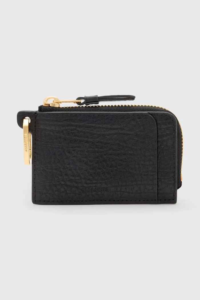 Kožená peněženka AllSaints REMY přírodní kůže černá W260XC