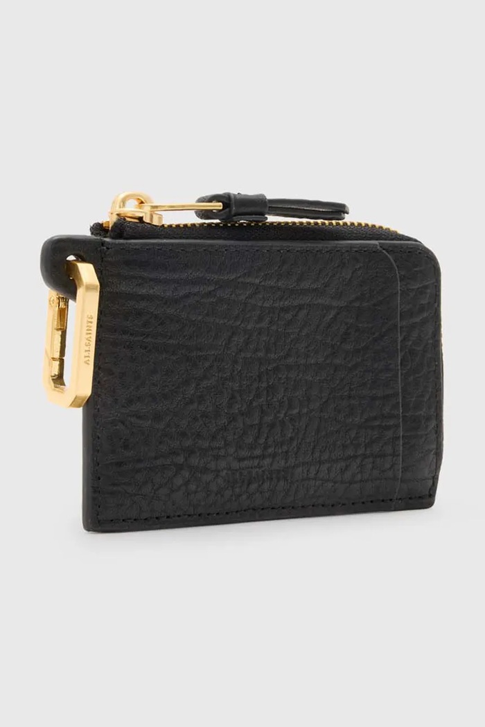 Kožená peněženka AllSaints REMY W260XC černá SS25