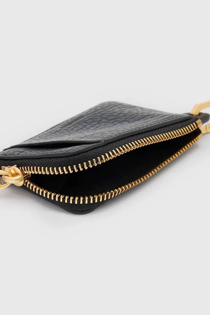 Kožená peněženka AllSaints REMY černá W260XC