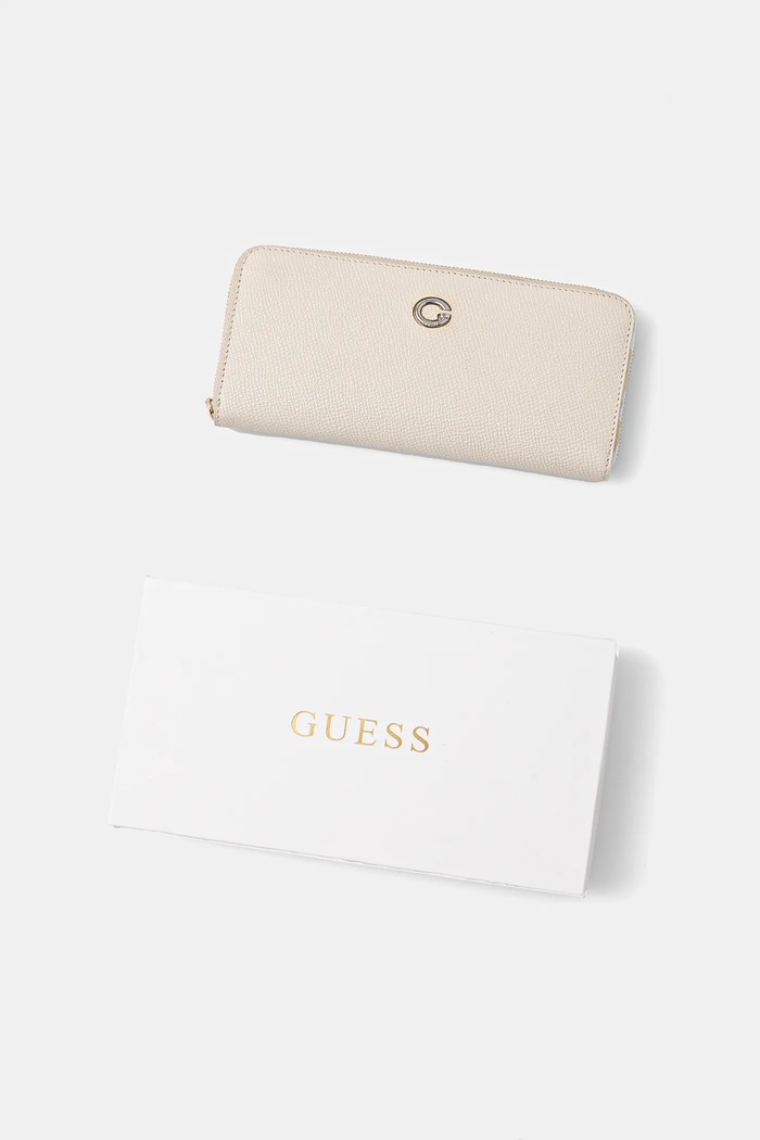Kožená peněženka Guess béžová RW1760.P5201