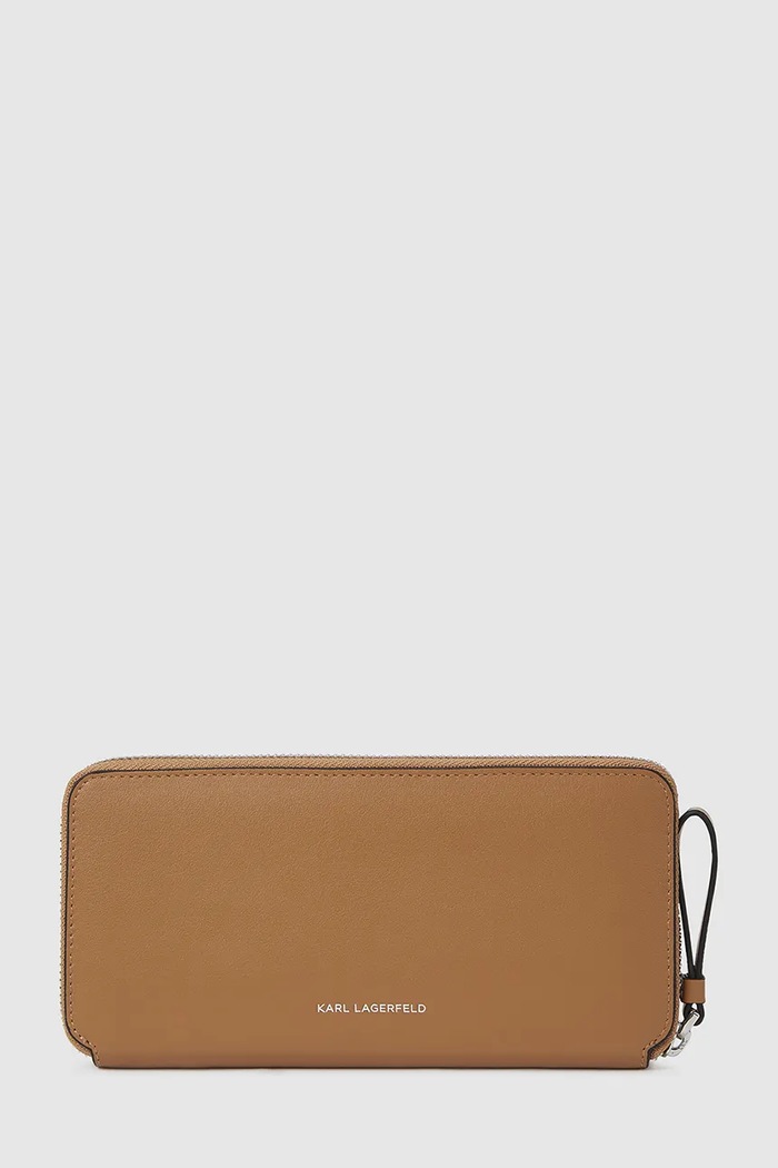 Karl Lagerfeld portofel de piele K/CIRCLE A2W32034 maro AW25