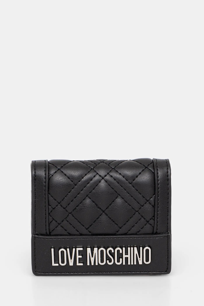 Love Moschino portfel drobny wzór czarny JC5601PP0MLA000B