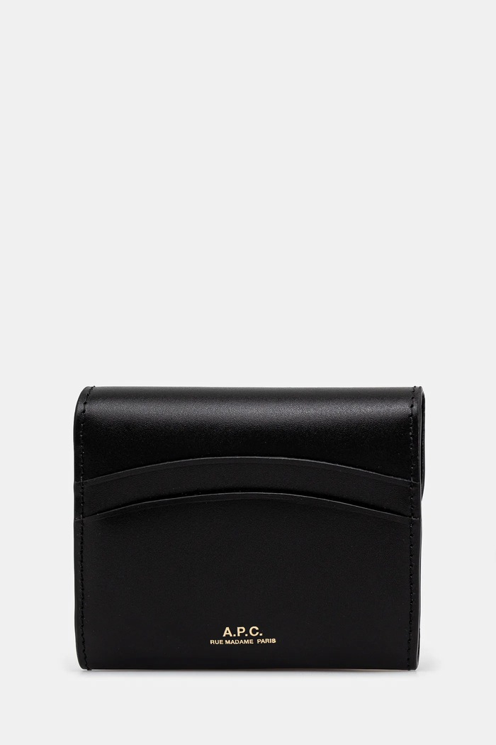 Kožená peňaženka A.P.C. Compact Grace PXBMW.F63603 čierna SS25