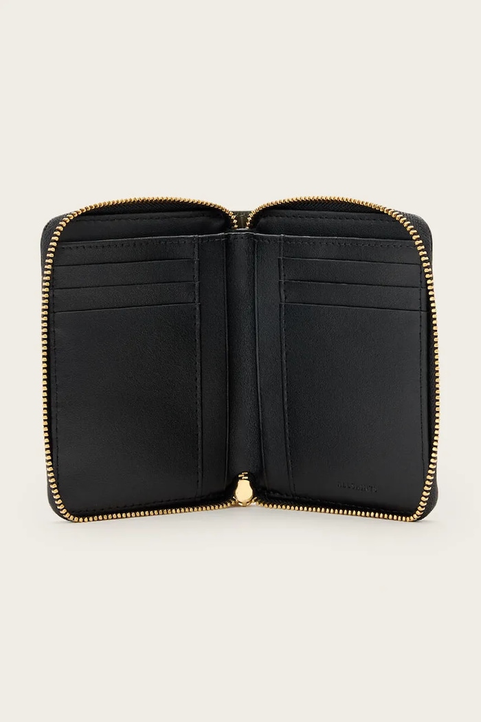 Kožni novčanik AllSaints LENA HEX zelena W130XC