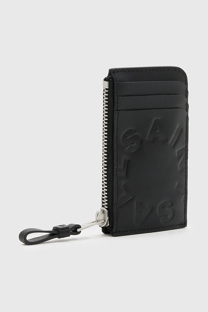 Kožená peňaženka AllSaints TIERRA M266XB čierna SS25