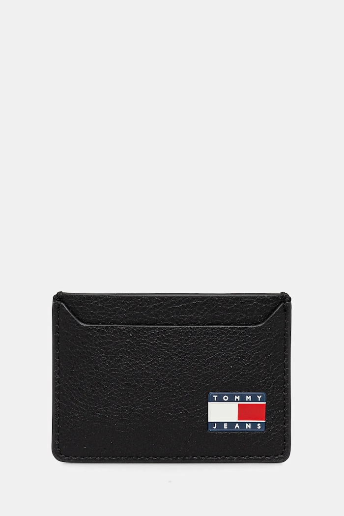 Pouzdro na karty Tommy Jeans Planet friendly černá AM0AM13388