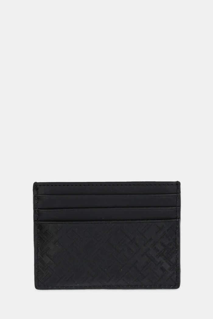 Kožni etui za kartice Tommy Hilfiger AM0AM13026 crna SS25