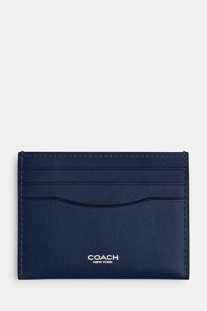 Coach Etui na karty damskie skórzane granatowy CZ000