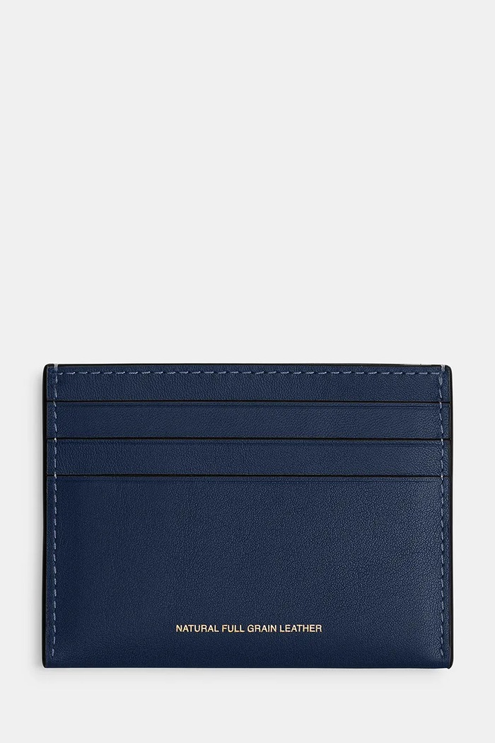 Coach Etui na karty damskie skórzane CZ000 granatowy AA00