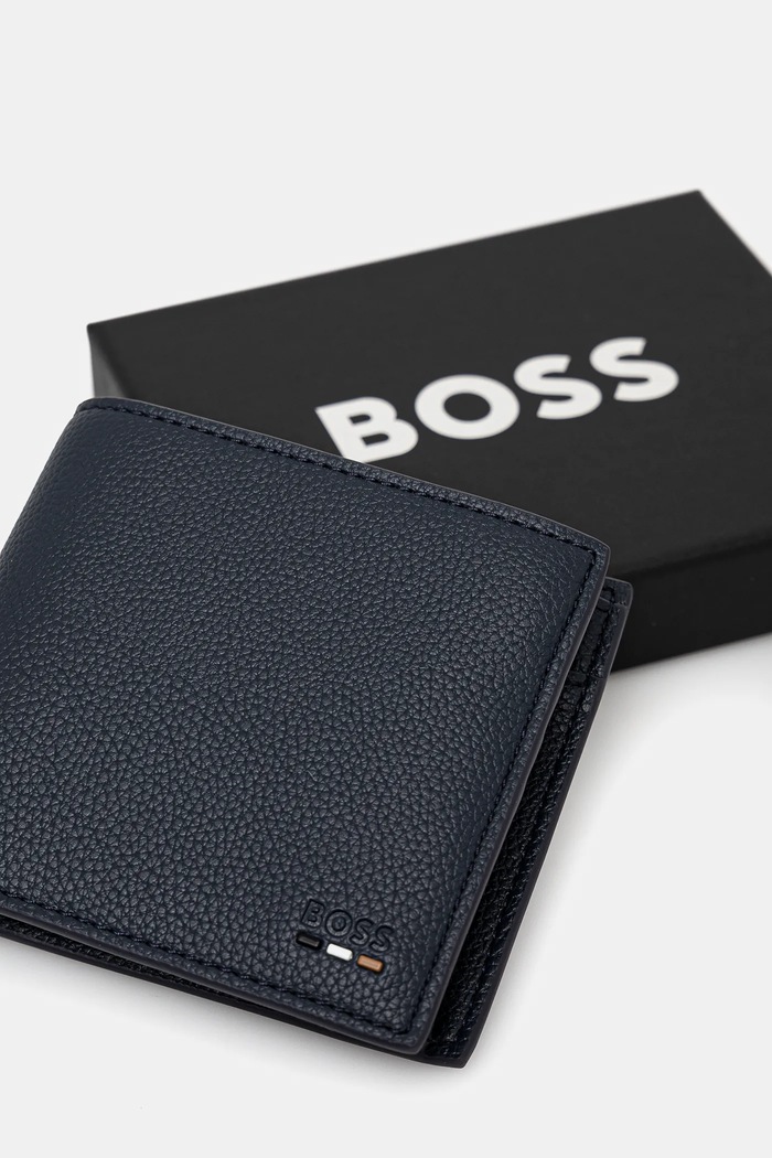 Denarnica BOSS Ray_4cc_Coin N. BOSS 50536511 mornarsko modra