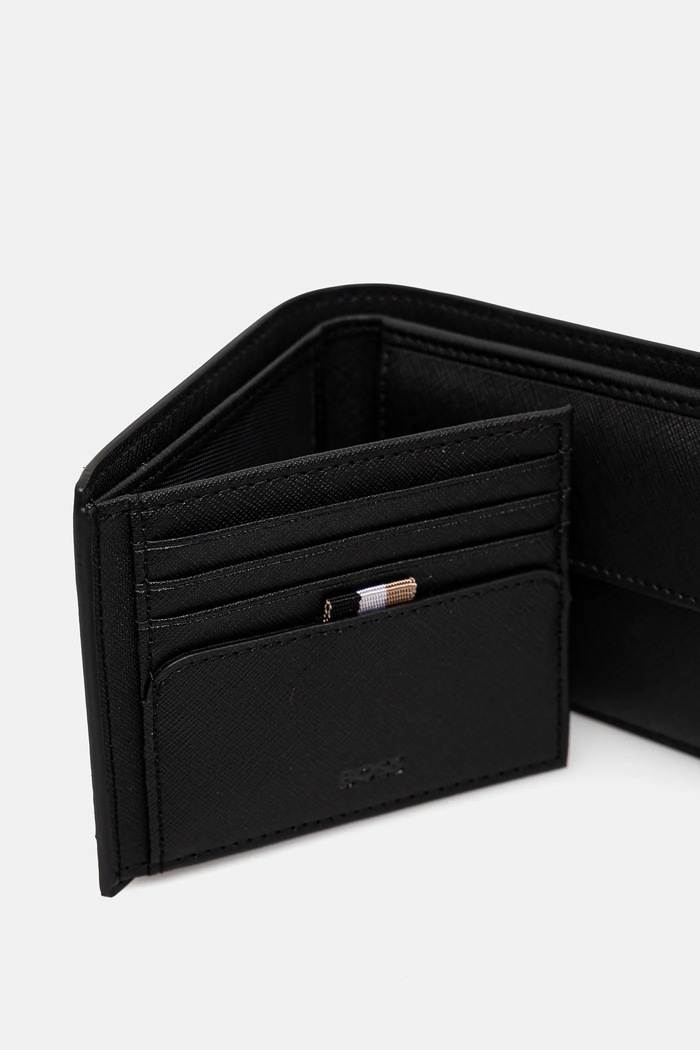 BOSS portafoglio in pelle Zair_Trifold N. nero 50536727