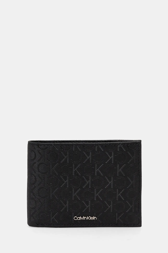 Kožni novčanik Calvin Klein bez uzorka crna K50K512703