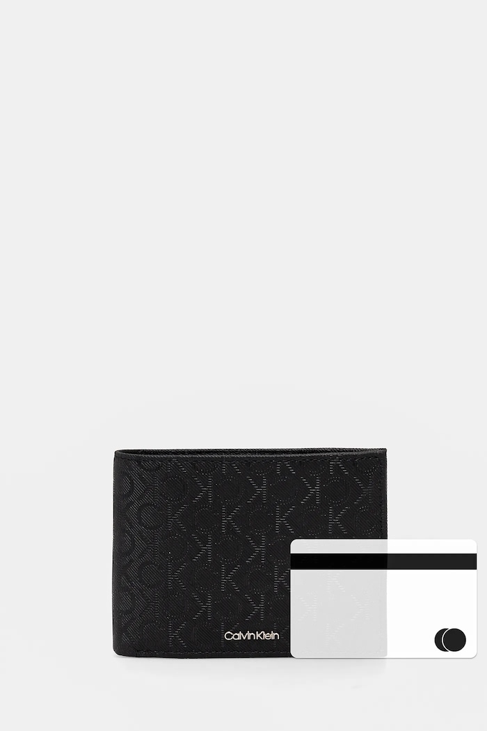 Kožni novčanik Calvin Klein K50K512703 crna