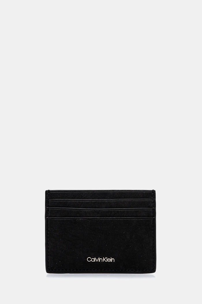 Futrola za kartice od nubuka Calvin Klein etui za kartice crna K50K512791