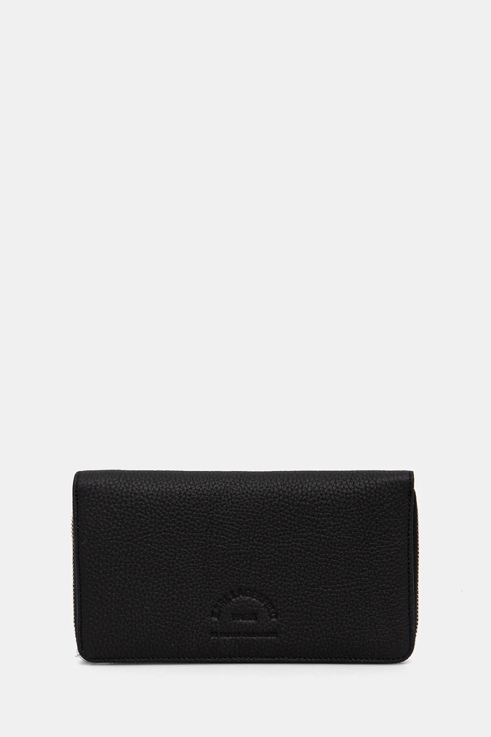 Karl Lagerfeld portfel skórzany skóra licowa czarny 552451.815423